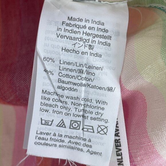 J Crew Womens 2 Multicolor Striped Linen Cotton Button Up Shirt Long Sleeve Top - Picture 5 of 9